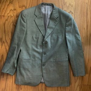 wMen’s Oleg Cassini SUIT Wool suit Gray pattern 40R coat 34x30 slacks